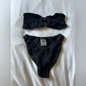 Hunza G black 2 piece bikini